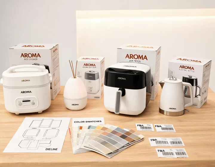Aroma private label appliance packaging studio