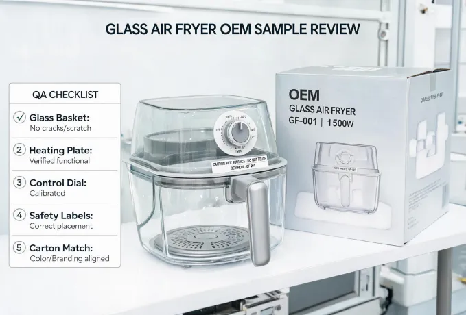 Glass air fryer OEM sample table