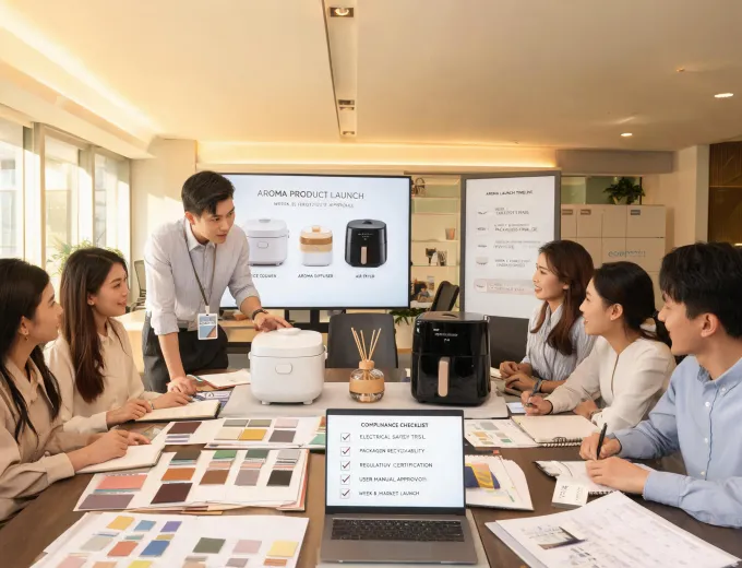Aroma advisor reviewing appliance launch plan